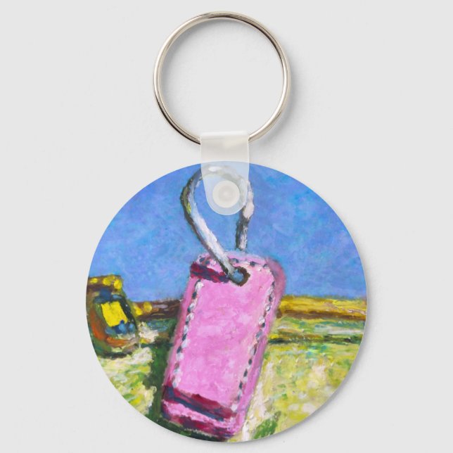 Chaveiro Etiqueta Rosa (Frente)