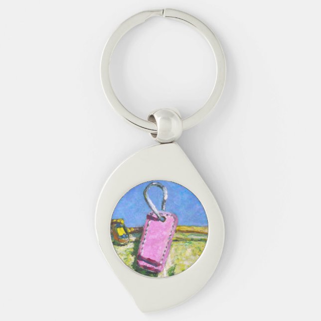 Chaveiro Etiqueta Rosa (Frente)