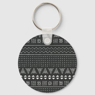 Chaveiro Etnia tribal: padrão branco negro.