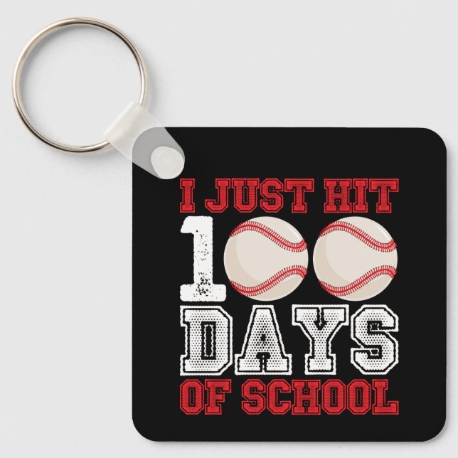 Chaveiro Eu Acabei de Completar 100 Dias de Beisebol Escola (Frente)