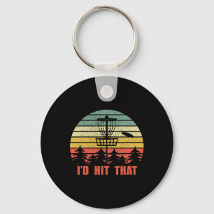 Chaveiro Eu Acertaria Esse Disc Golf - Retro Frisbee Design