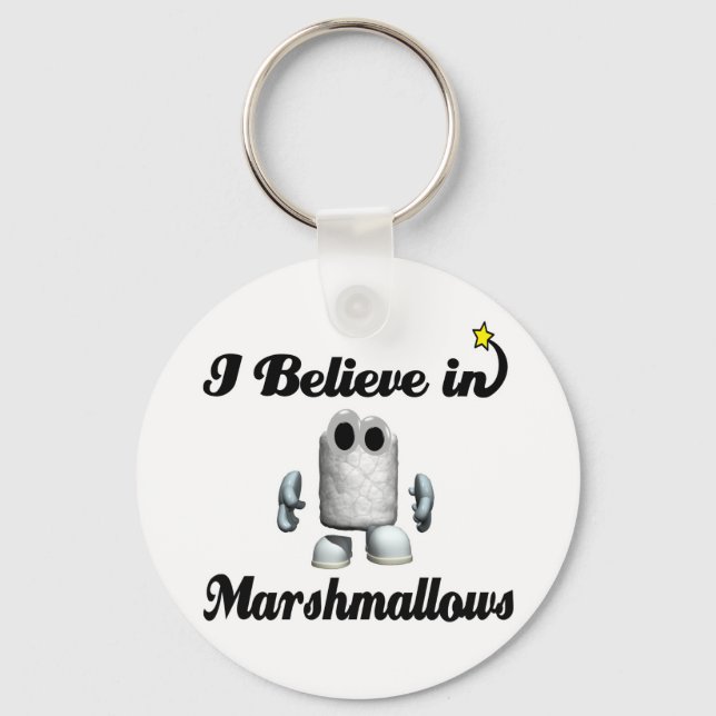 Chaveiro eu acredito em marshmallows (Frente)