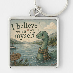 Chaveiro Eu acredito em mim mesmo Monstro do Lago Ness capr