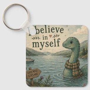 Chaveiro Eu acredito em mim mesmo Monstro do Lago Ness capr