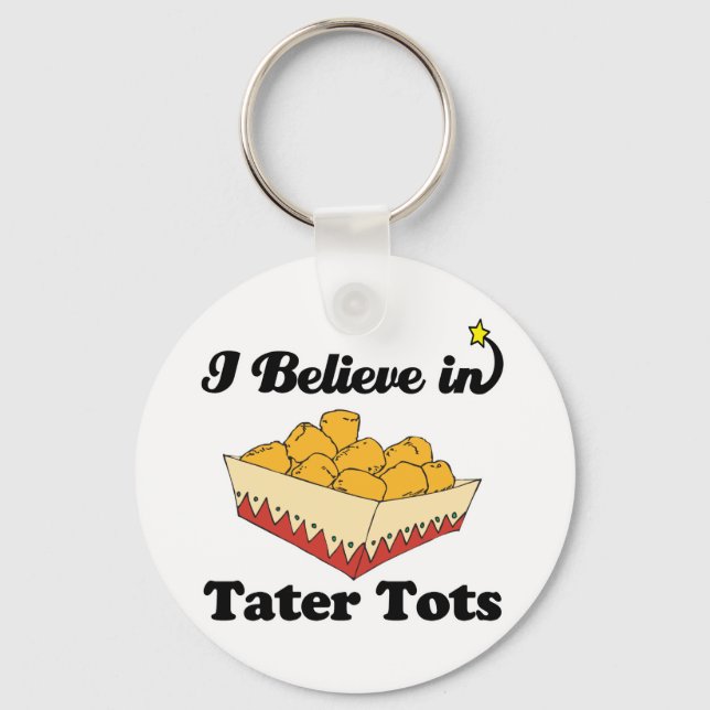 Chaveiro eu acredito em tater tots (Frente)