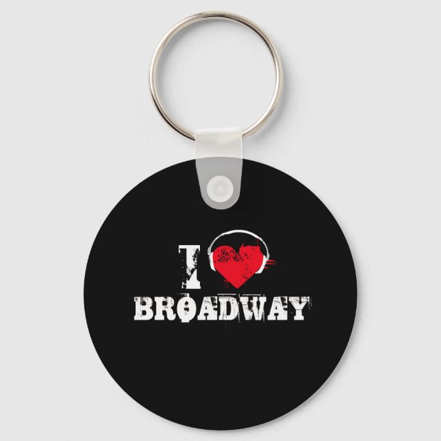 Chaveiro Eu adoro a Broadway (Frente)