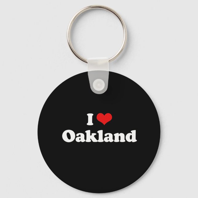 Chaveiro Eu Adoro A Camisa Branca De Oakland Tshirt (Frente)