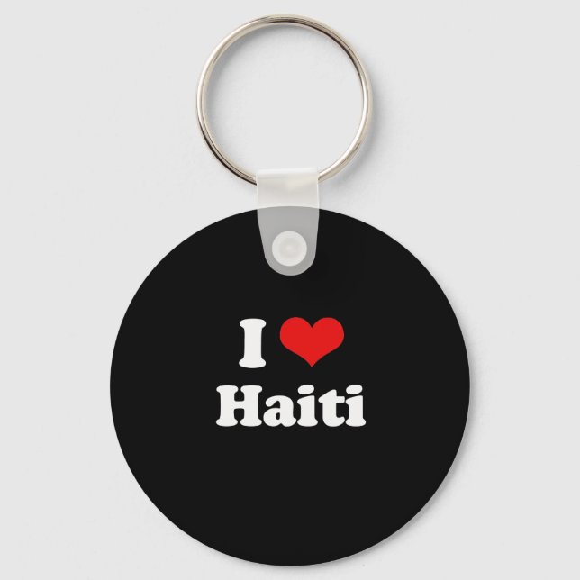 Chaveiro Eu adoro a camisa do Haiti (Frente)