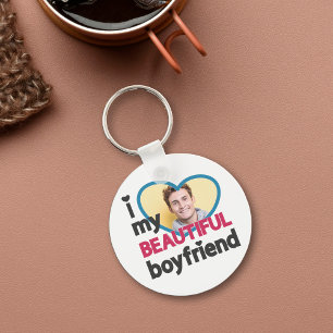 Chaveiro Eu adoro a minha bela foto personalizada de namora