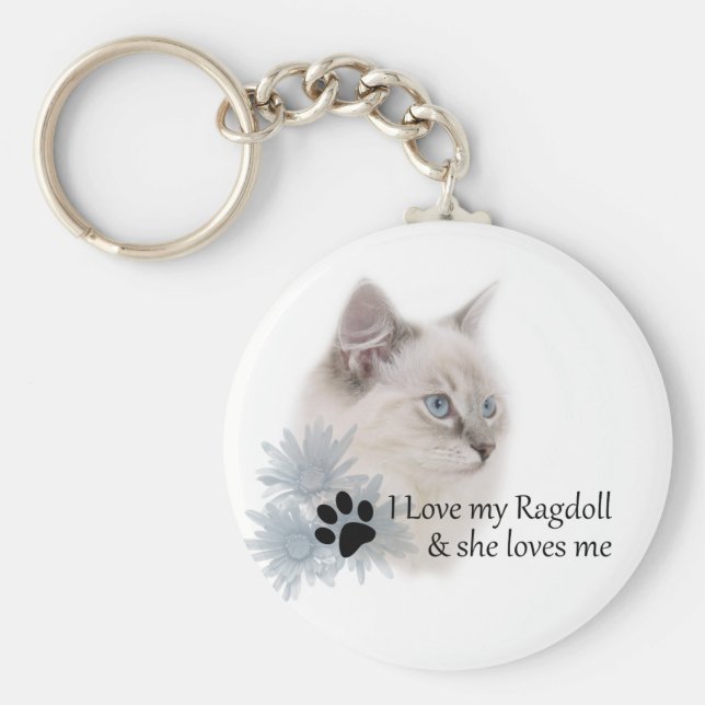 Chaveiro Eu adoro a minha boneca (Frente)