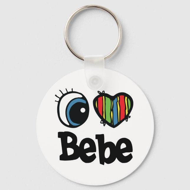 Chaveiro Eu Adoro (Amo) Bebe (Frente)