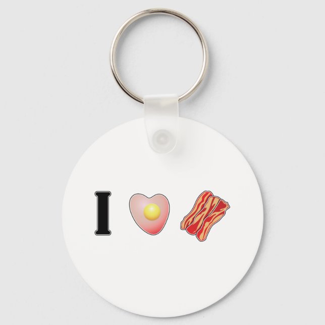 Chaveiro Eu Adoro Bacon! (Frente)