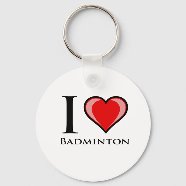 Chaveiro Eu Adoro Badminton (Frente)