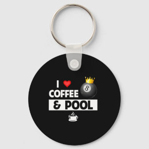 Chaveiro Eu Adoro Café E Bolso De Bola De Piscina Stick 8 B