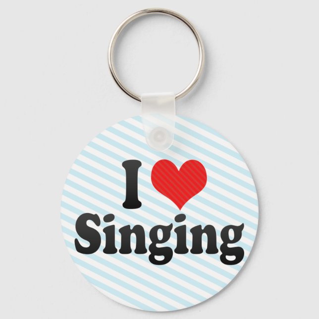 Chaveiro Eu Adoro cantar (Frente)