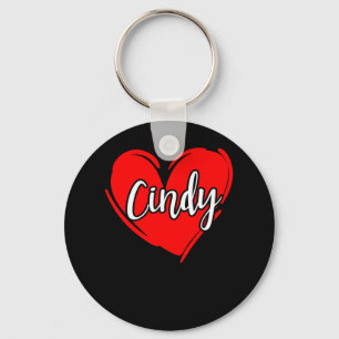 Chaveiro Eu adoro CINDY - Amor Coração, Presente Dia de o