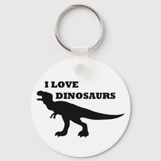 Chaveiro Eu Adoro Dinossauros! (Frente)