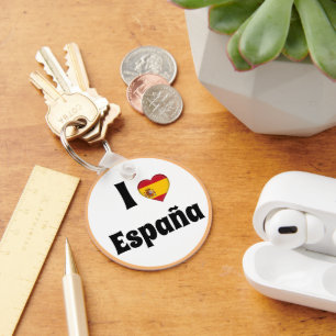 Chaveiro Eu adoro Espanha e coração - país, viagem /espo