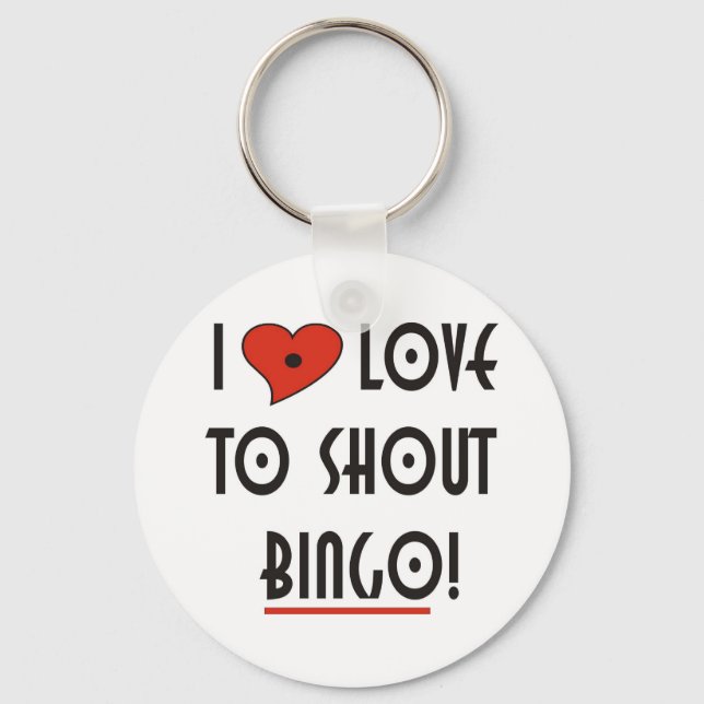 Chaveiro Eu adoro gritar BINGO (Frente)