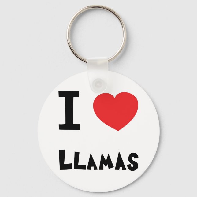 Chaveiro Eu adoro Llamas (Frente)