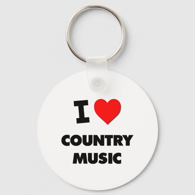 Chaveiro Eu adoro Música country (Frente)