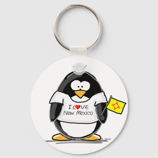 Chaveiro Eu Adoro o Novo Pinguim do México (Frente)