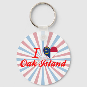 Chaveiro Eu Adoro Oak Island, Carolina do Norte