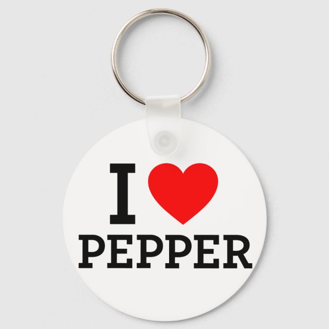 Chaveiro Eu Adoro Pepper (Frente)
