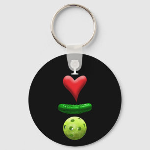 Chaveiro Eu adoro Pickleball - Preto