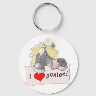 Chaveiro Eu adoro pôneis!