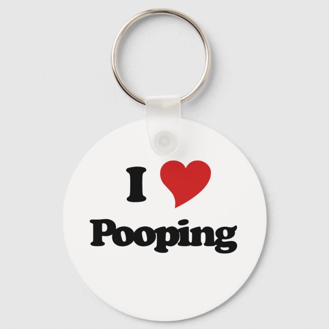 Chaveiro Eu Adoro Pooping (Frente)