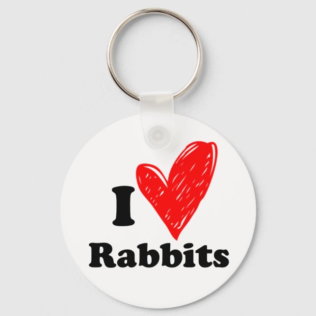 Chaveiro Eu adoro Rabbits (Frente)