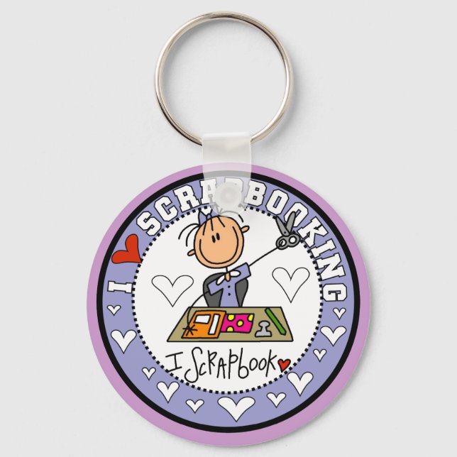 Chaveiro Eu Adoro Scrapbooking (Frente)