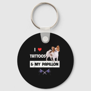Chaveiro Eu Adoro Tatuagens E Meu Cachorro Papillon Mãe Cor