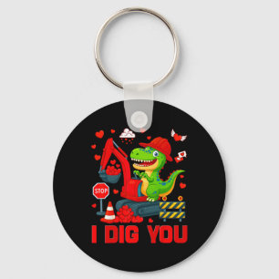 Chaveiro Eu Adoro Você Coração Engraçado Dinossauro Caminhã