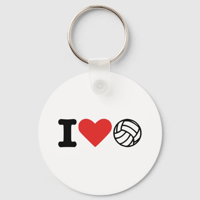 Chaveiro Eu adoro vôlei (Frente)