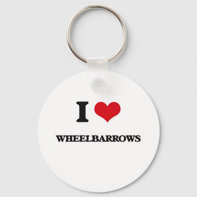Chaveiro Eu Adoro Wheelbarrows (Frente)