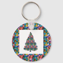 Chaveiro Eu adoro XMAS: ÁRVORE jadd com GEMS JEWEL PEARL