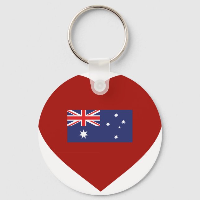 Chaveiro Eu amo a Austrália (Frente)