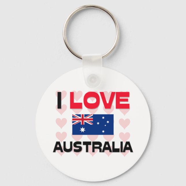 Chaveiro Eu amo a Austrália (Frente)