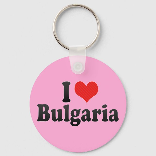 Chaveiro Eu amo a Bulgária (Frente)
