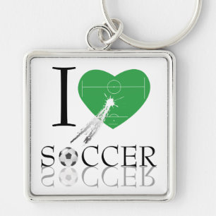 Chaveiro Eu amo a corrente chave do futebol