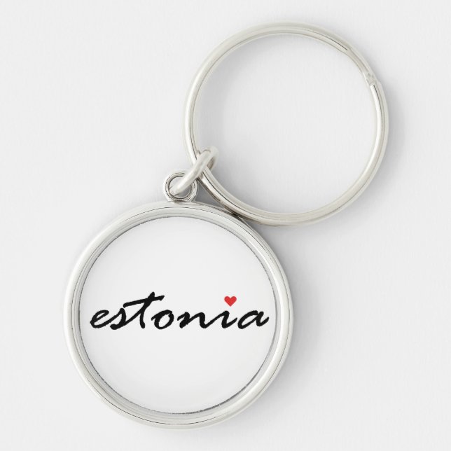 Chaveiro Eu amo a Estônia (Frente)
