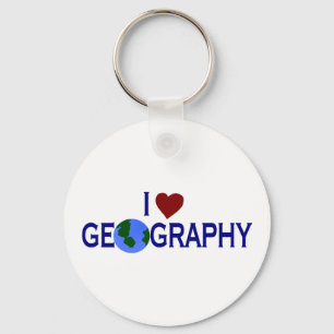 Chaveiro Eu amo a geografia