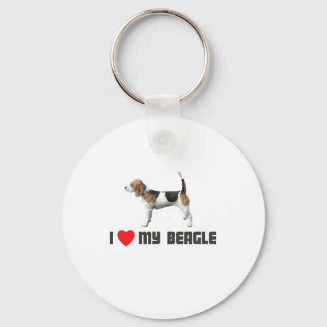 Chaveiro Eu Amo A Minha Beagle (Frente)