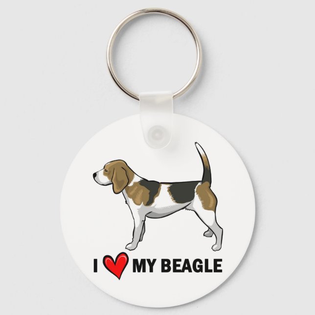 Chaveiro Eu Amo A Minha Beagle (Frente)