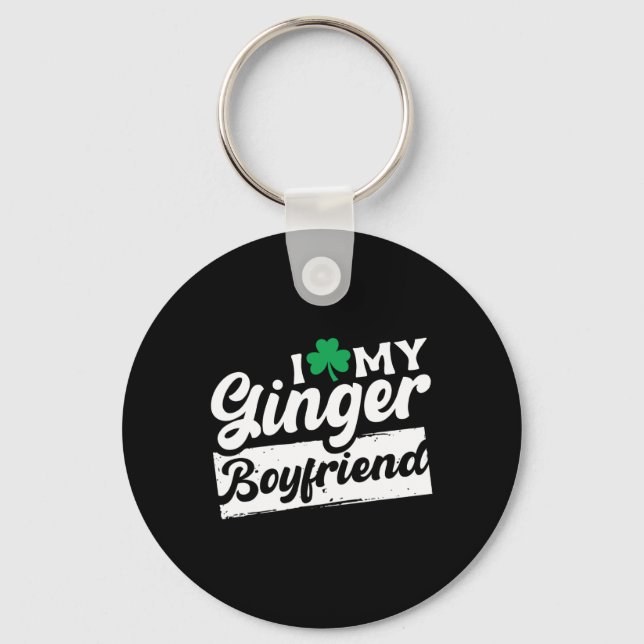Chaveiro Eu Amo A Minha Rua De Shamrock Namorado Redhead De (Frente)