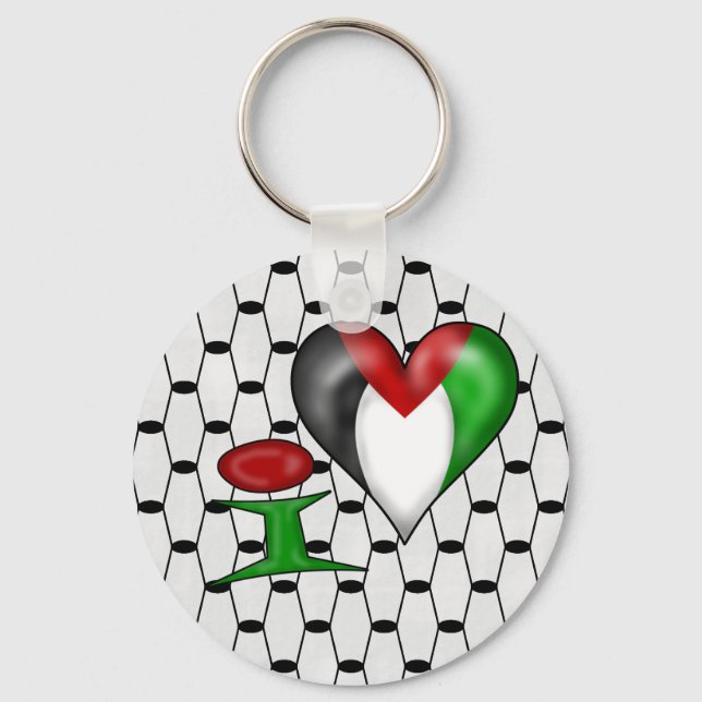 Chaveiro Eu amo a Palestina (Frente)