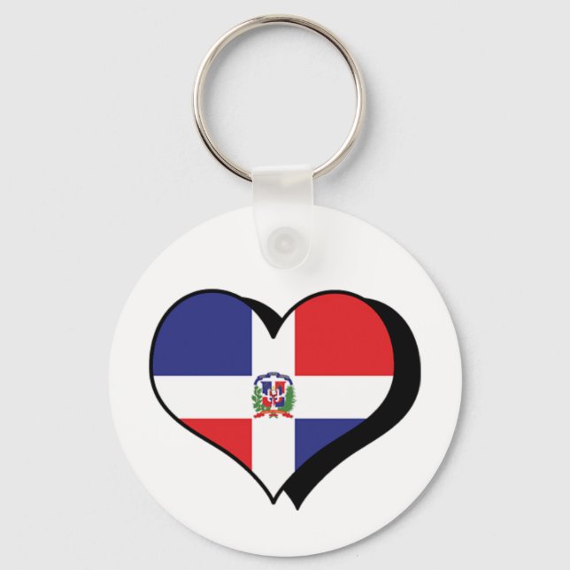 Chaveiro Eu Amo A República Dominicana Pingente de Chaves (Frente)