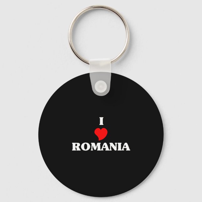 Chaveiro Eu amo a Romênia (Frente)